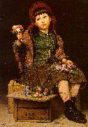 John George Brown Buy a Posy oil painting on canvas